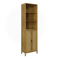 HOCHSCHRANK Liora Bambus 48 x 170 cm mit 2 Türen - Grün, Holzwerkstoff (48/170/29cm) - Vicco
