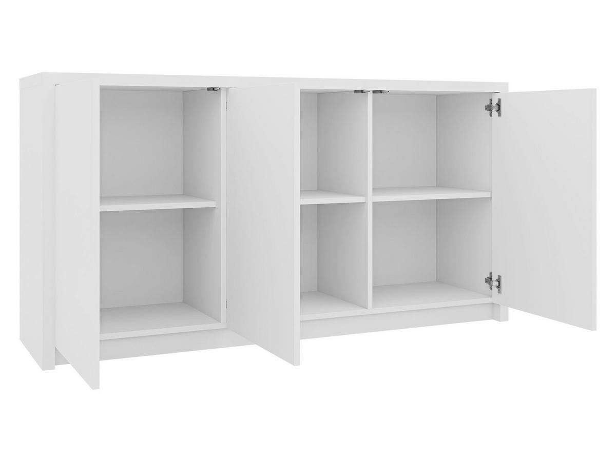 COMODĂ Solid 3D - negru, material plastic/compozit lemnos (150/79/40cm) - MIRJAN24