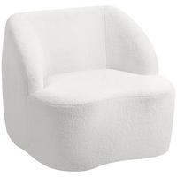 SESSEL mit Armlehnen 82L x 81B x 73,5H cm Cremeweiß - Weiß, Kunststoff (81/73.5/82cm) - HOMCOM