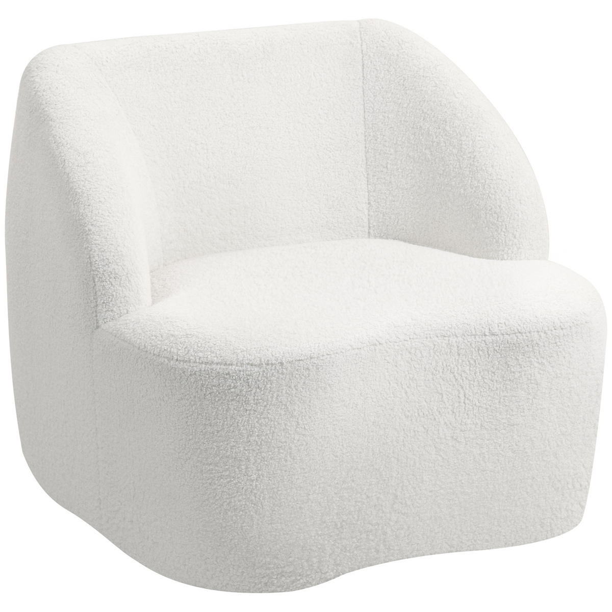 SESSEL mit Armlehnen 82L x 81B x 73,5H cm Cremeweiß - Weiß, Kunststoff (81/73.5/82cm) - HOMCOM