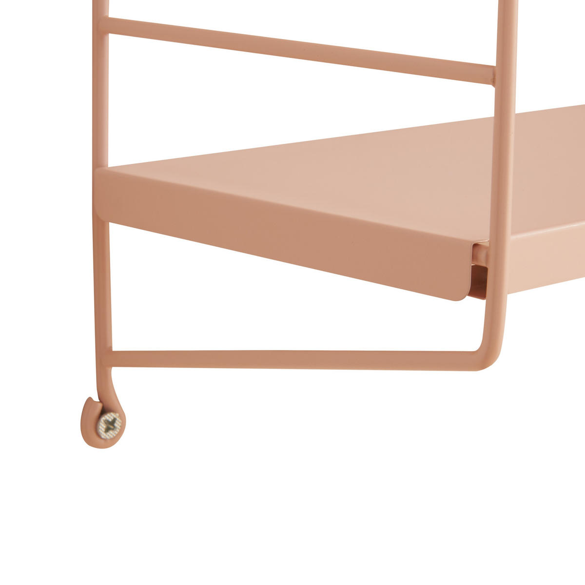 NÁSTĚNNÁ POLICE Strängnäs modular - béžová, kov (60/50/15cm) - [en.casa]