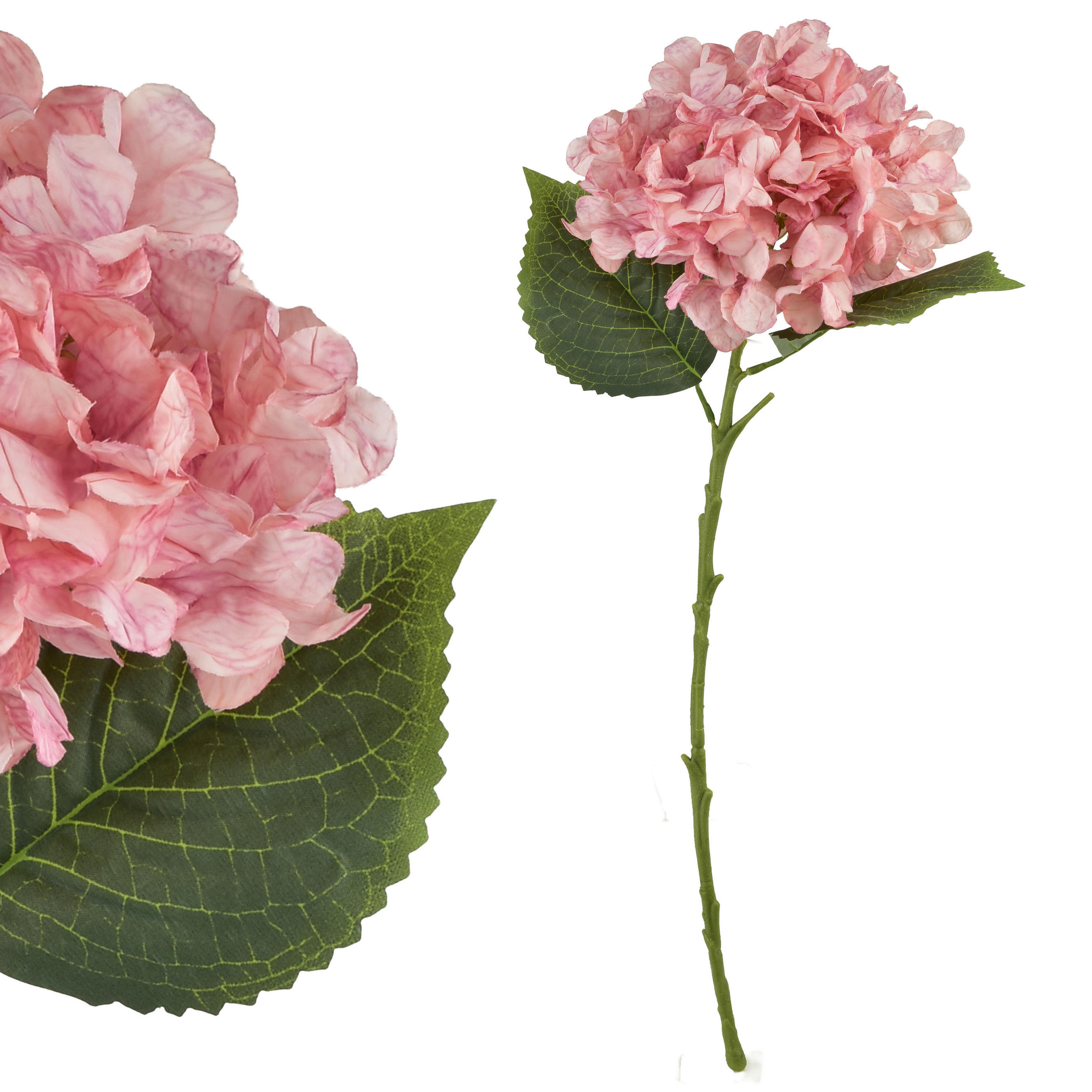 KVĚTINA, plast, bílá - růžová, plast (53cm) - Mondex