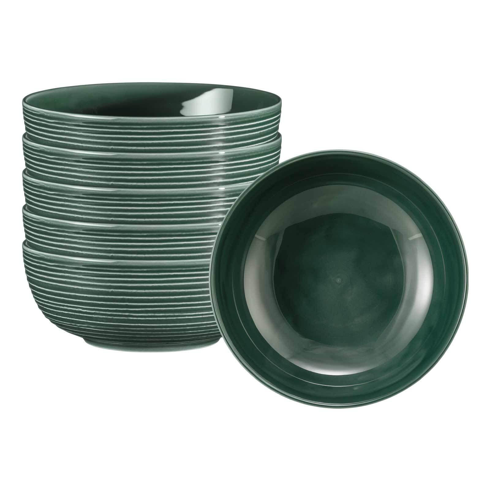 FOODBOWL Terra Moosgrün ø 20,4 cm 6er Set - Dunkelgrün, Keramik (20.4cm) - Seltmann Weiden
