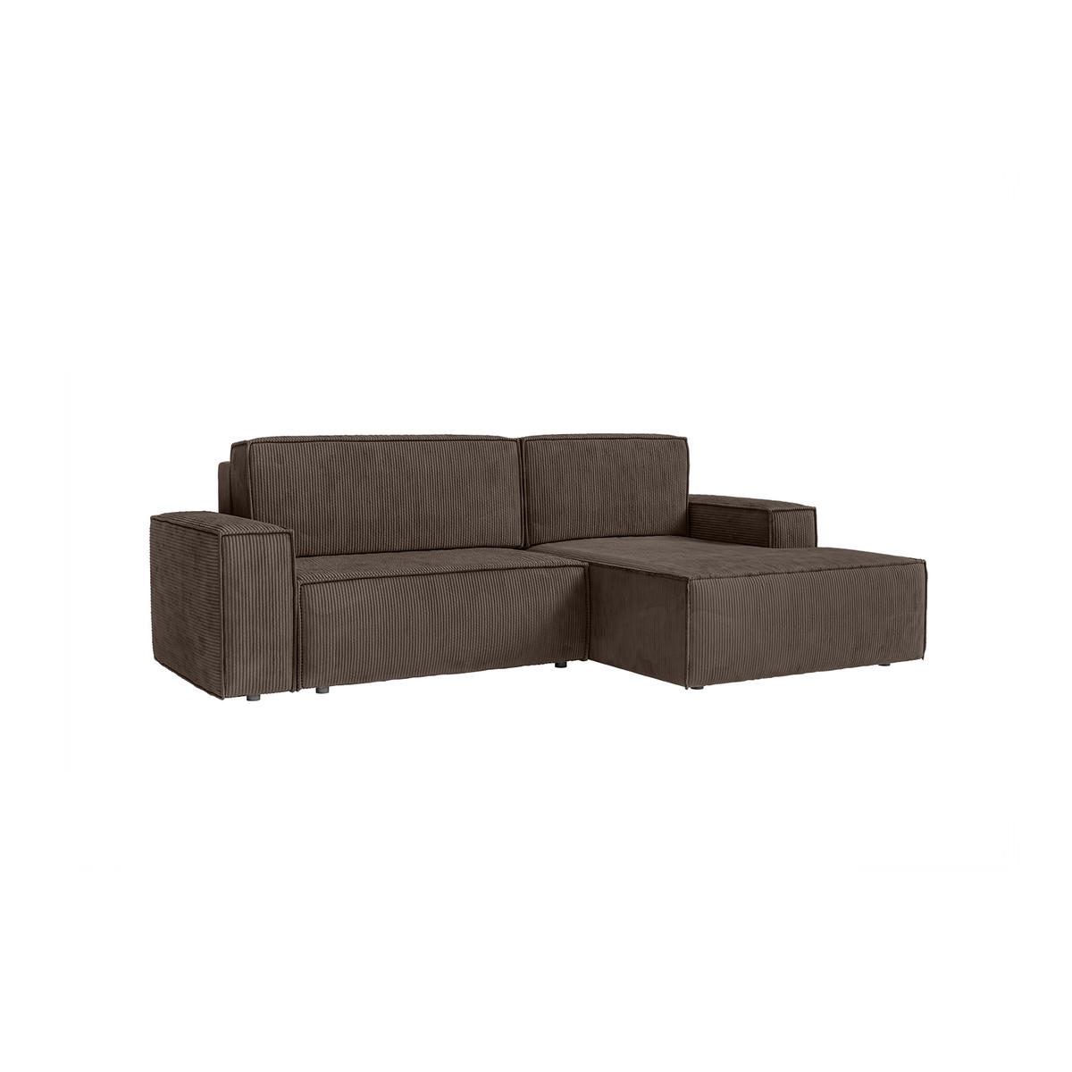 ECKSOFA Kokko mit Schlaffunktion, Braun - Braun, Textil (267/167cm) - Fedve