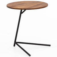 BEISTELLTISCH rund SÖNKE Sheesham - Sheeshamfarben, Holz (40/40/46cm) - tinkaro