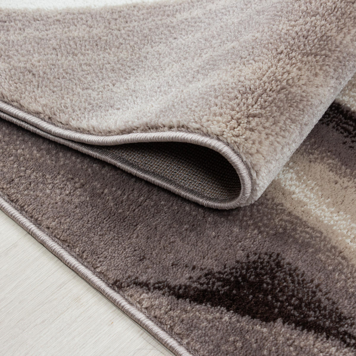 TEPPICH Kurzflor Ombre Polypropylen Wohnzimmer Braun Rechteckig 200x290 - Braun, Textil (200/290cm) - KADIMA DESIGN