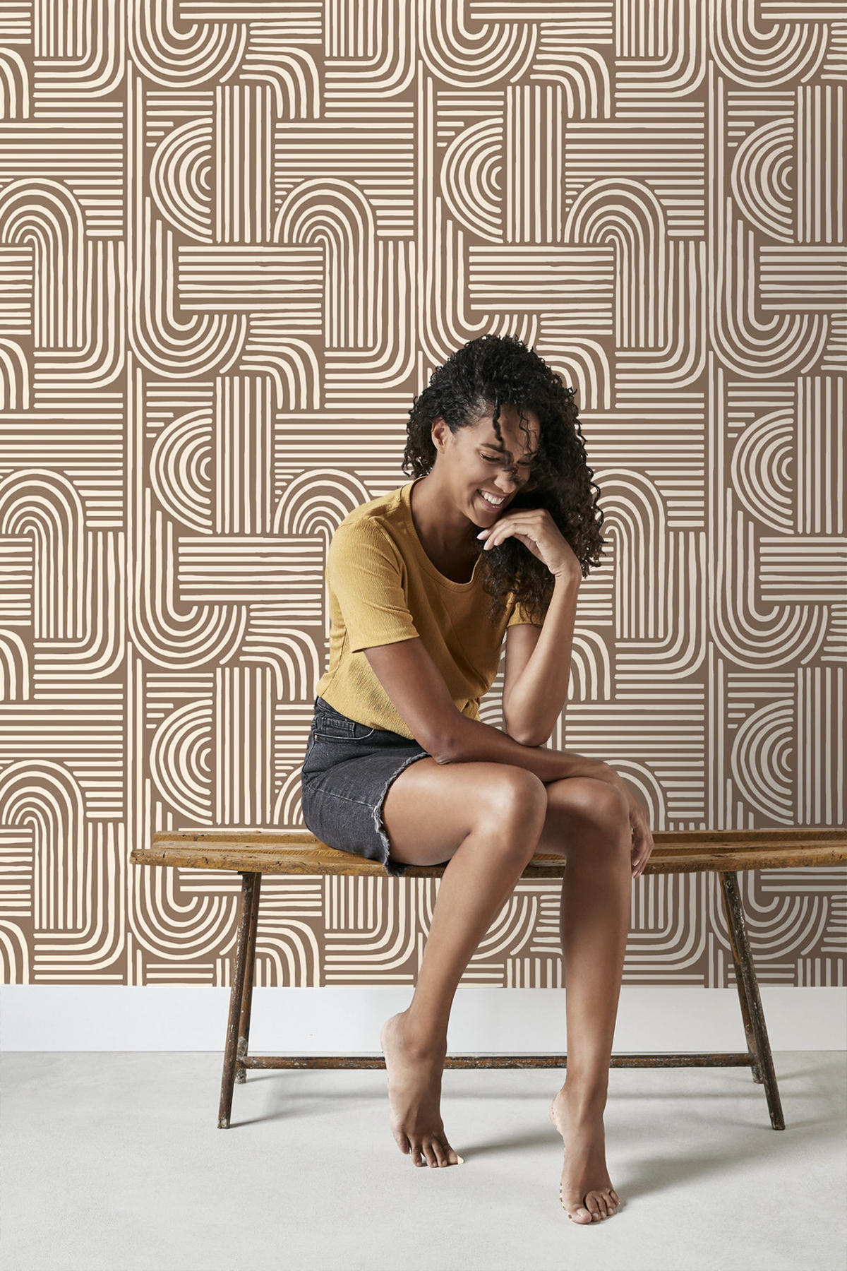 TAPETE 3D-Muster 50 x 900 cm - Braun, Papier (50/900cm) - ESTAhome