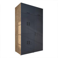 WASCHMASCHINENSCHRANK DORA-I 130cm Breit, 230cm Hoch - Anthrazit, Holzwerkstoff (130/230/73.8cm)