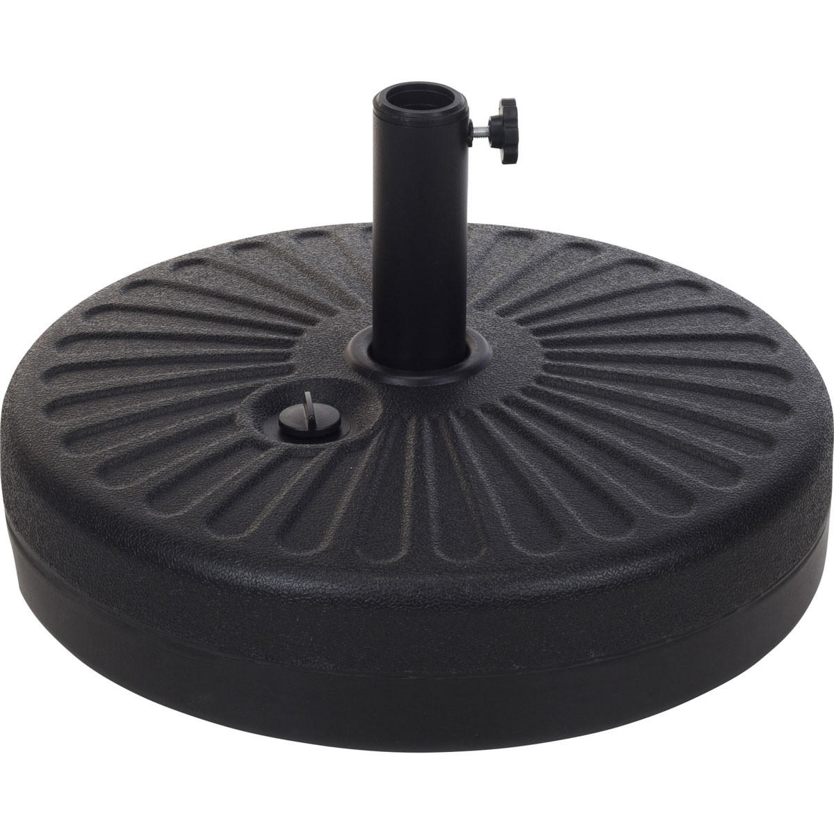 GARTENSCHIRMSTÄNDER Ø 51 cm 22 L - Schwarz, Kunststoff (51/51cm) - Ambiance