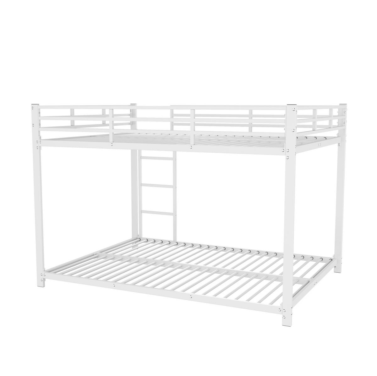 ETAGENBETT 140/200 cm aus Metall in Weiß – platzsparend und kindersicher - Weiß, Metall (140/200cm) - Flora Grace