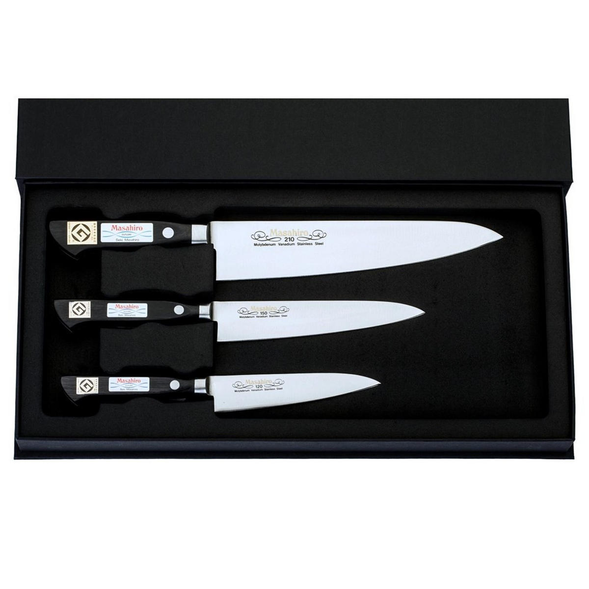 MESSERSET Silber 30/10/30 cm 137110402BBOMC - Silberfarben, Holz - Masahiro 