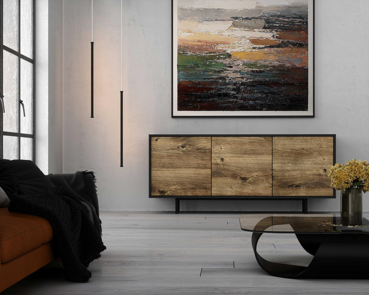 SIDEBOARD Akia Eiche Ribbeck 66/154/40 cm - Alteiche, Holzwerkstoff (154/66/40cm) - SIMPLYFURN