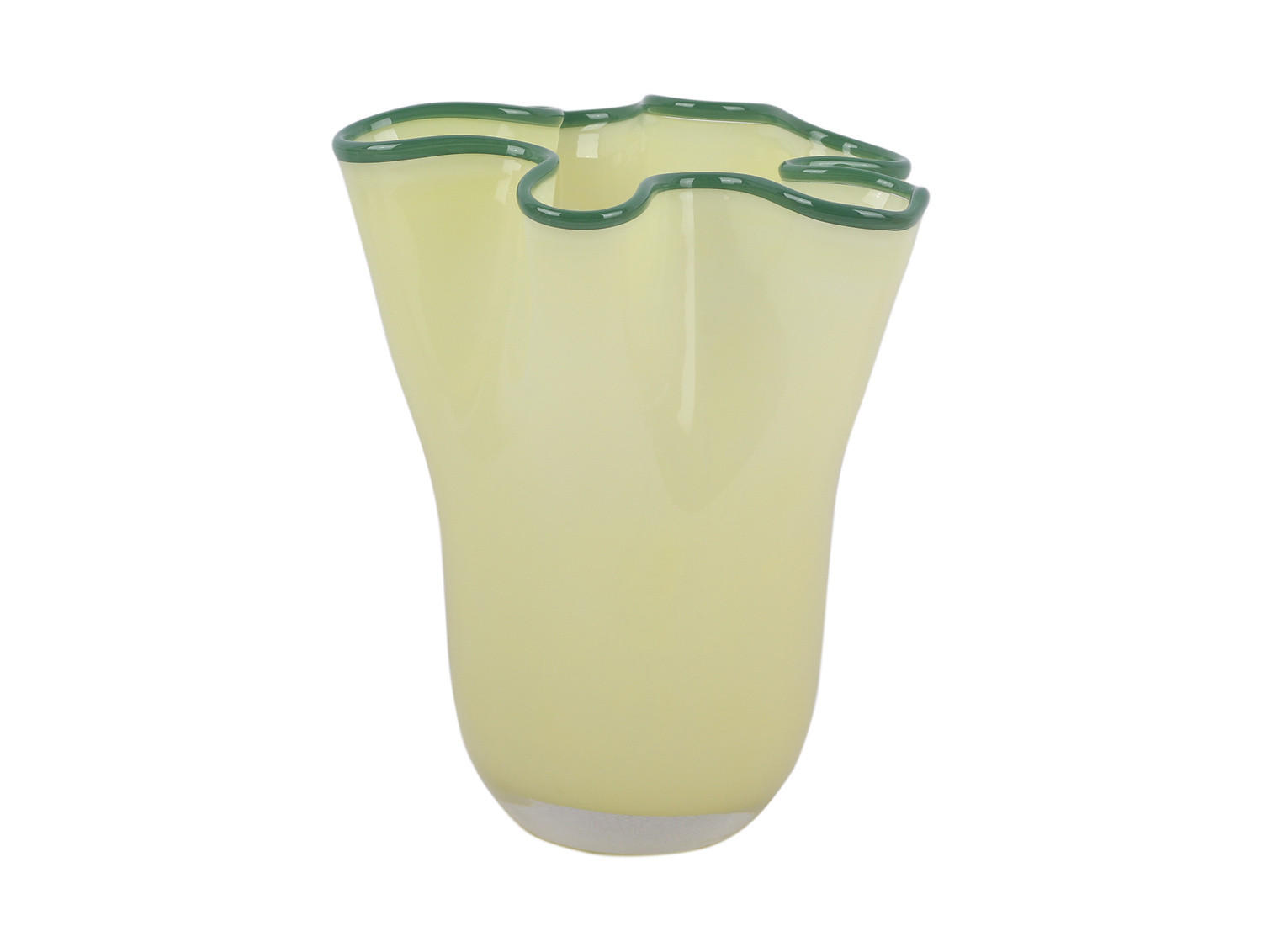 VASE Glas Ruffles 31,5 cm - Grün, Glas (19.5/22cm) - Present Time