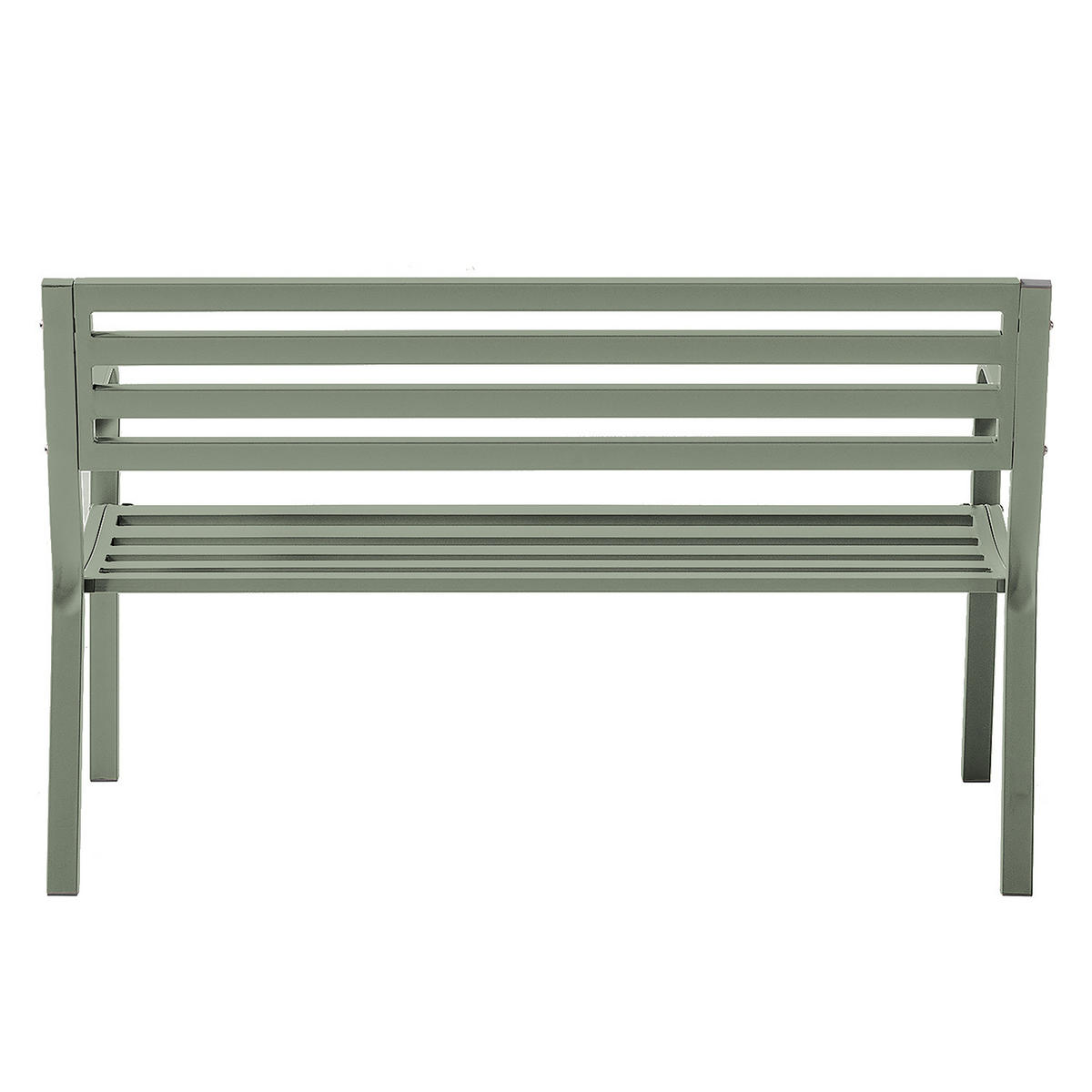 GARTENBANK - Stahl - Salbeigrün, Metall (128/81/56cm) - home24