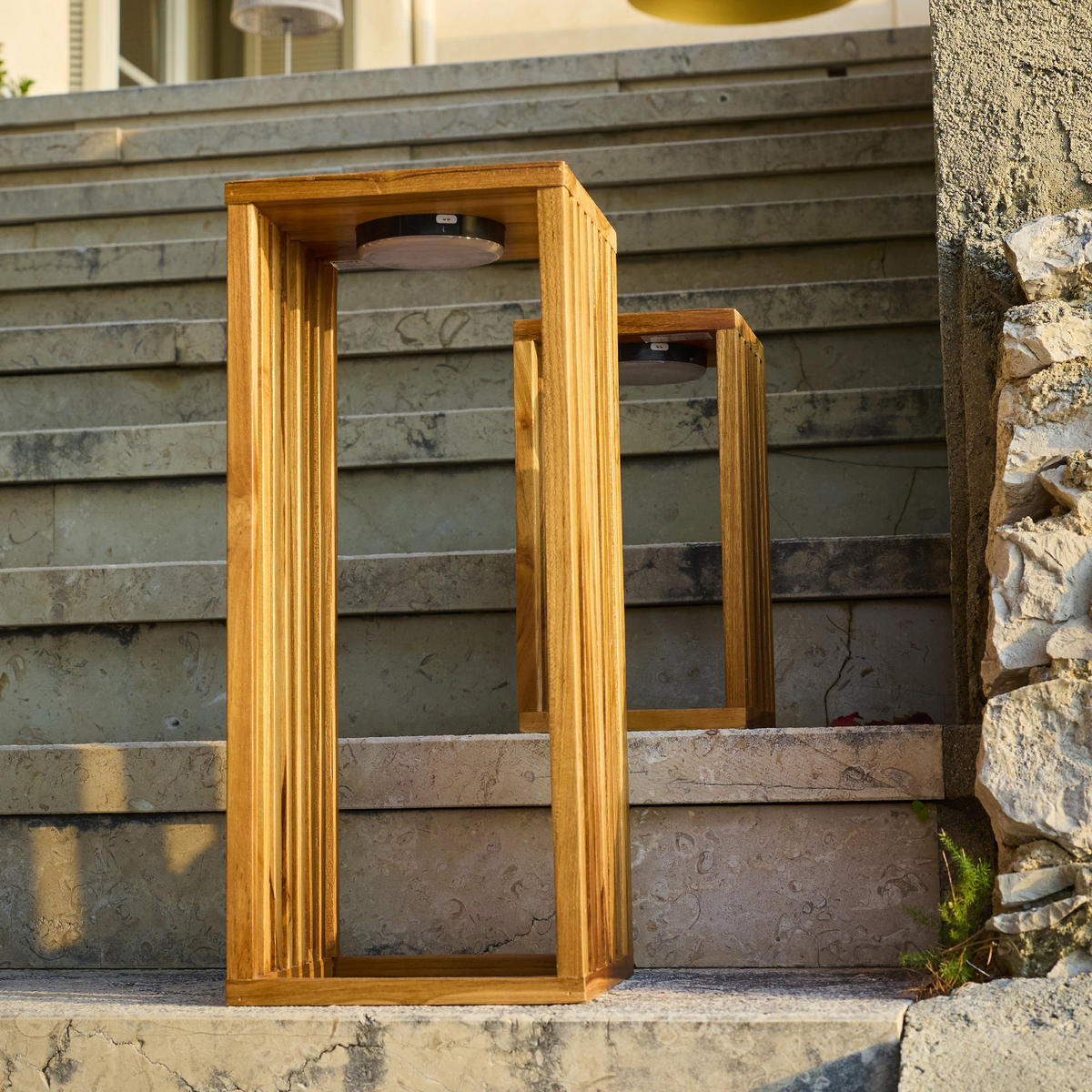 DEKORATIVE CHENNAI hellbraun - Hellbraun, Holz (22/22/50cm) - Lumisky