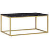 COUCHTISCH Marmor Optik schwarz/gold rechteckig 60/100 cm Delano - Goldfarben/Schwarz, Holzwerkstoff (60/100/45cm) - Beliani