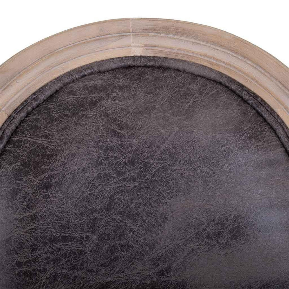 STUHL auz Holz gepolsterter braun 55x46x48/96 cm - Grau, Holz (55/96/46cm) - Wanderlust