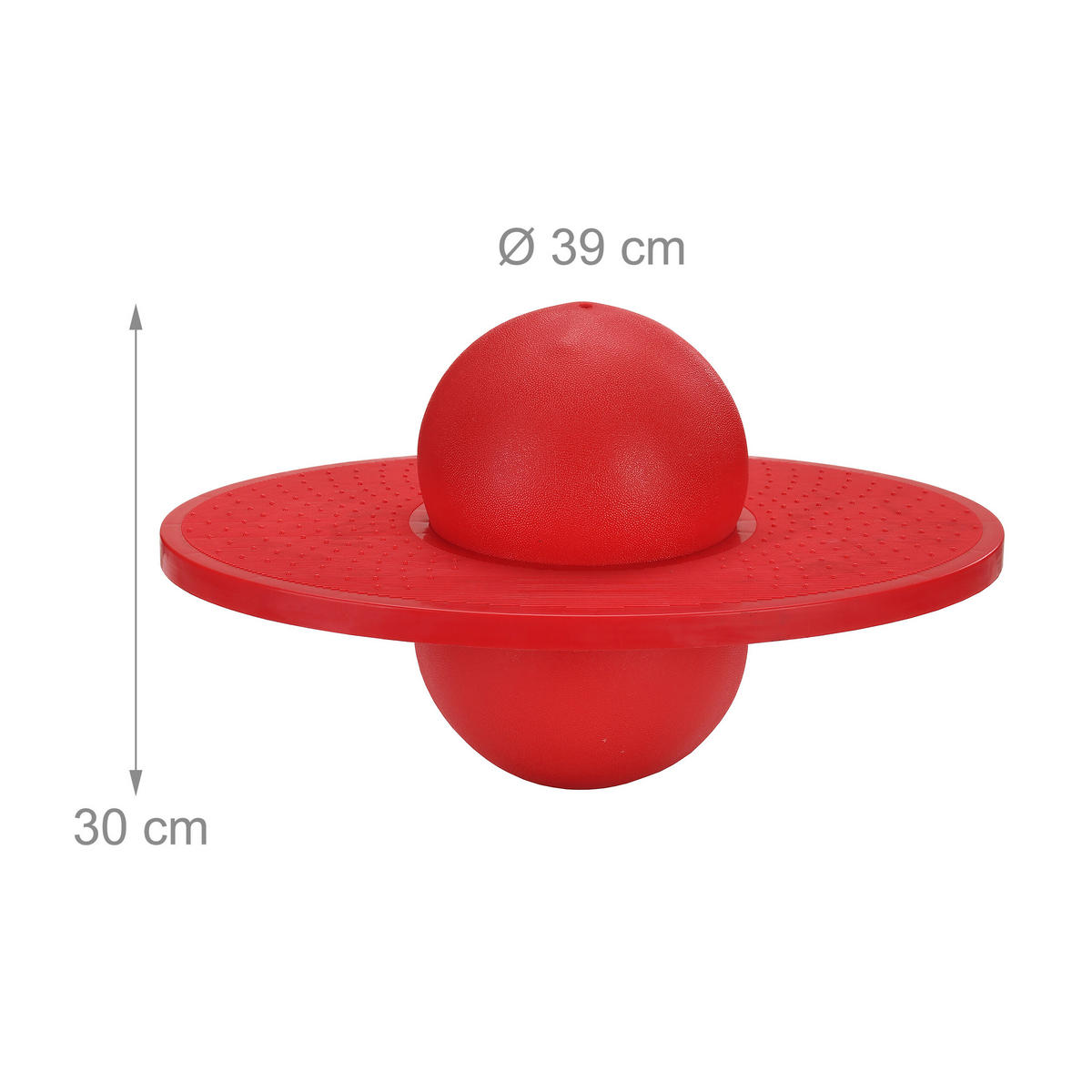 POGO Ball - Rot, Kunststoff (39/28cm) - Relaxdays