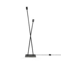 STEHLEUCHTE Iks Fl - Schwarz, Metall (26/15/127cm) - Paco Home