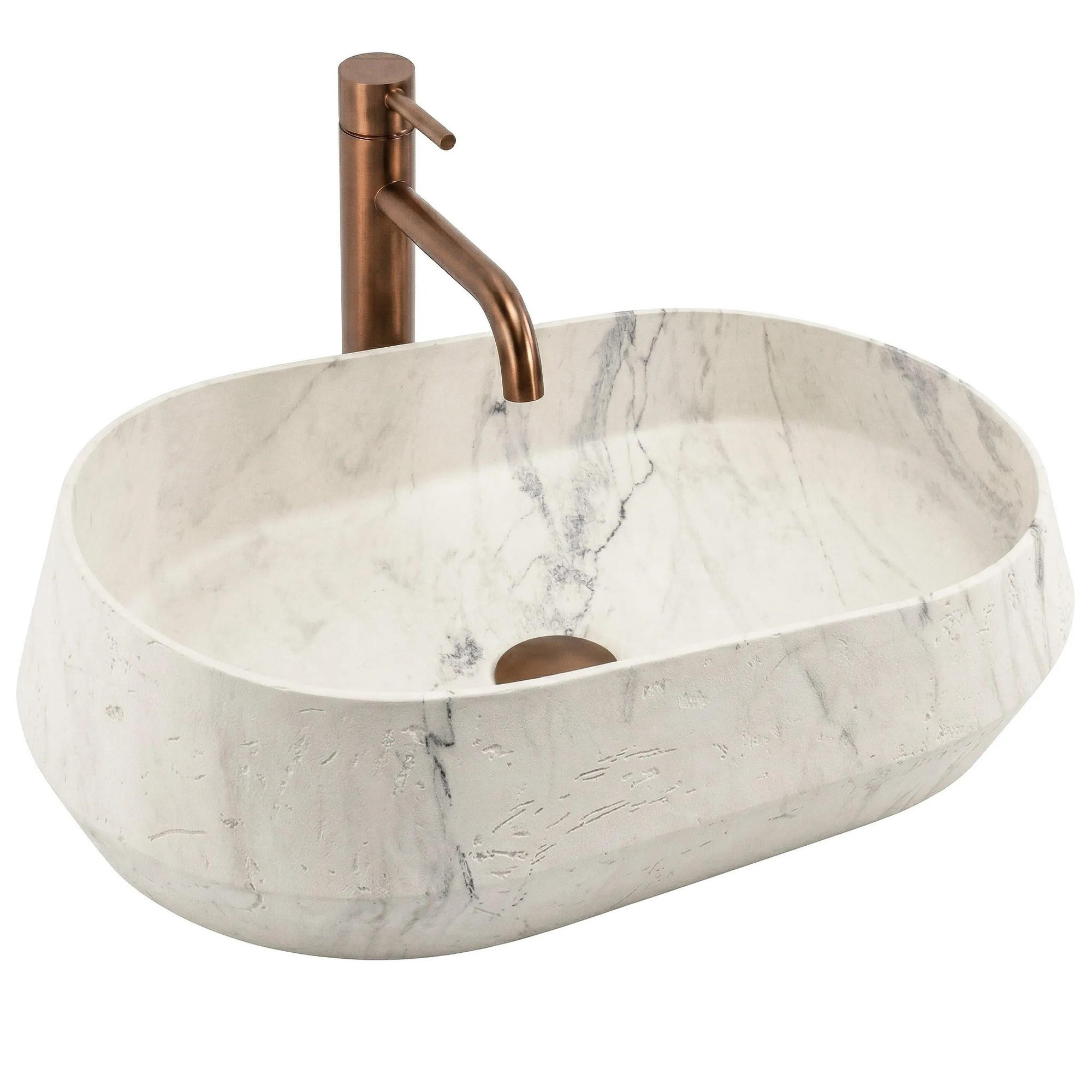 AUFSATZWASCHBECKEN Rea Zoe Marlo - Beige, Kunststoff (38/17/59cm) - REA