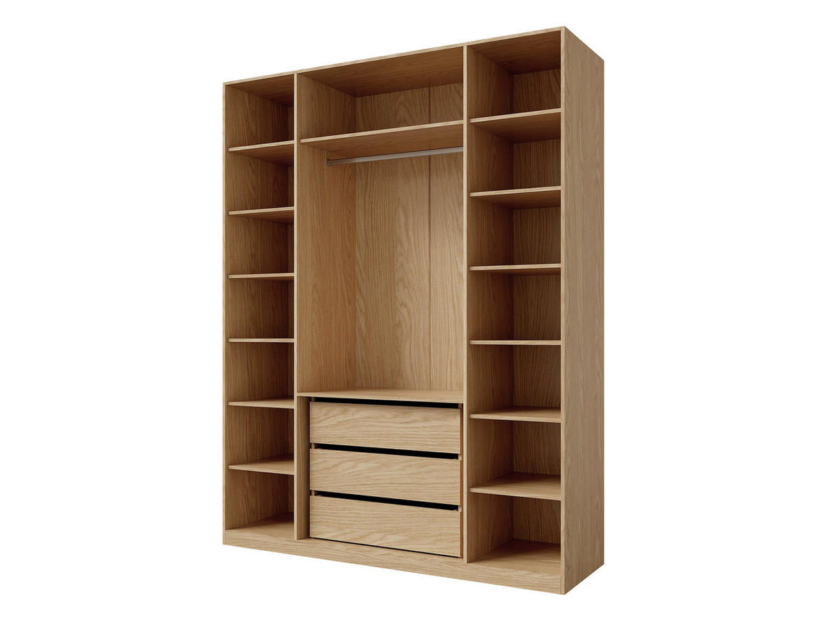 KLEIDERSCHRANK Soreno 180 4D mit Spiegel - Beige, Holzwerkstoff/Kunststoff (180/237/60cm) - MIRJAN24