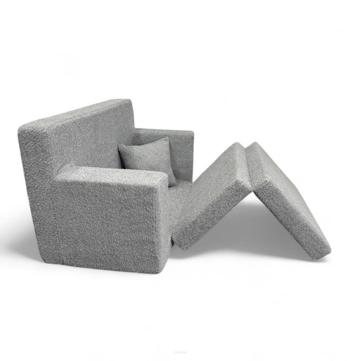 KINDERSOFA David – Stilvoller Komfort für das Kinderzimmer - In den Trendfarben - Grau, Textil (83/47/43cm) - Fortisline