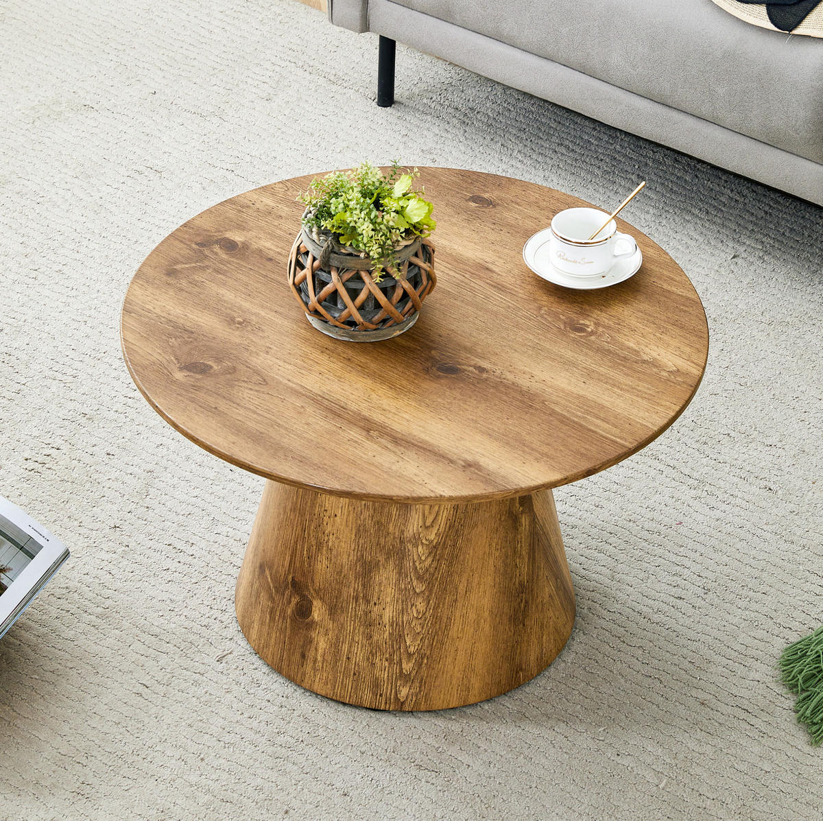 BEISTELLTISCH 60/60/35 cm, vielseitig als Couchtisch oder Nachttisch mit MDF in Holzoptik, Natur - Naturfarben, Holzwerkstoff (60/60/35cm) - Modfu