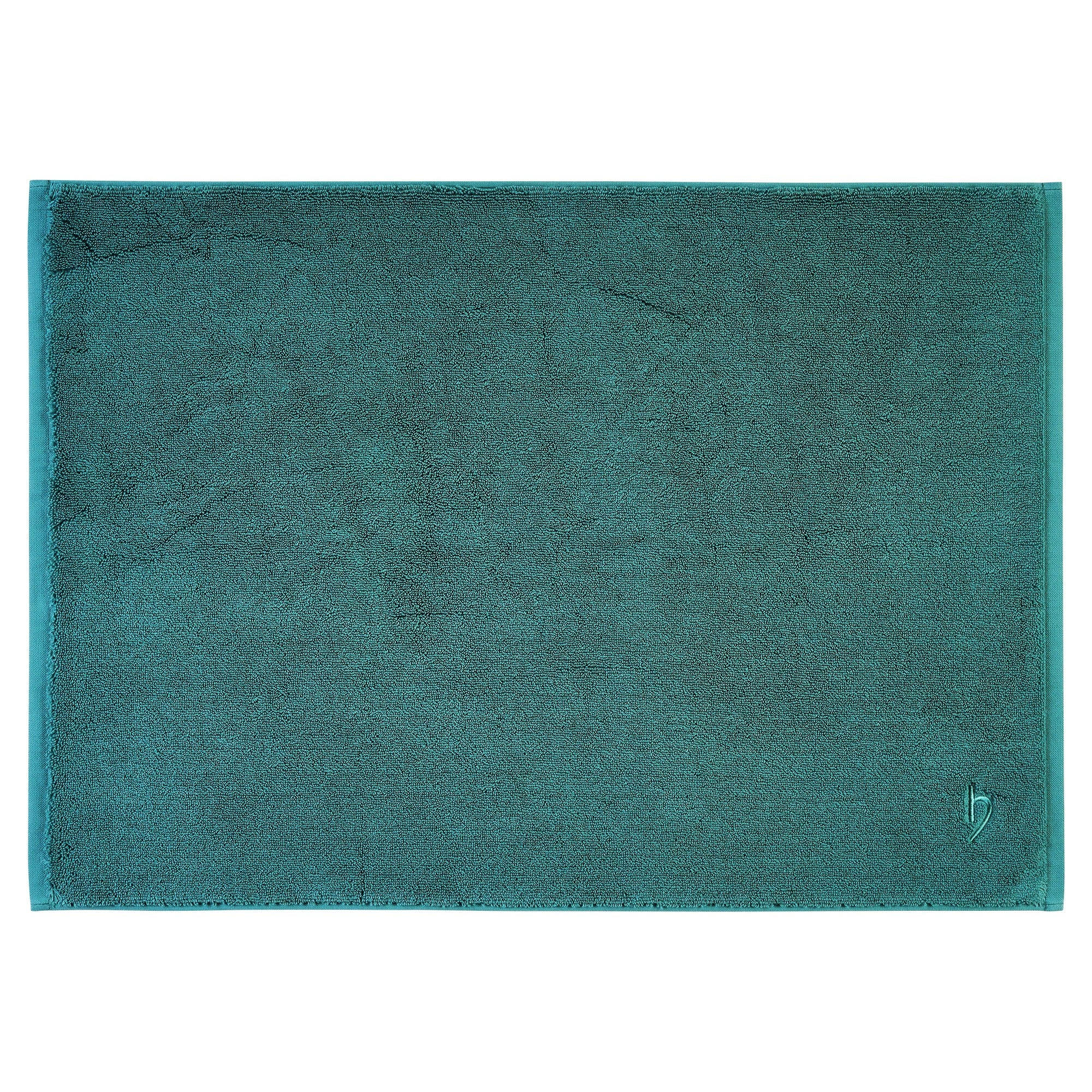 BADVORLEGER Pura Ozeangrün - Dunkelgrün, Textil (60/90cm) - Herzbach Home