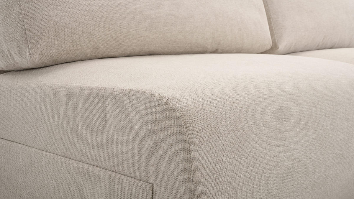 ECKSOFA mit Schlaffunktion Ripley, Creme - Creme, Textil (150/223cm) - Fedve