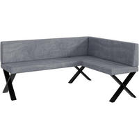 ECKBANK TONI_X - Grau, Textil (128/168cm) - Meblini