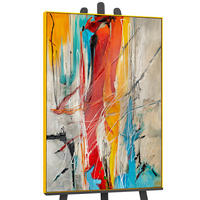 GEMÄLDE Farbige Harmonien Schattenfugenrahmen Gelb 120x80 cm - Gelb, Holz (120/80cm) - YS-art gallery