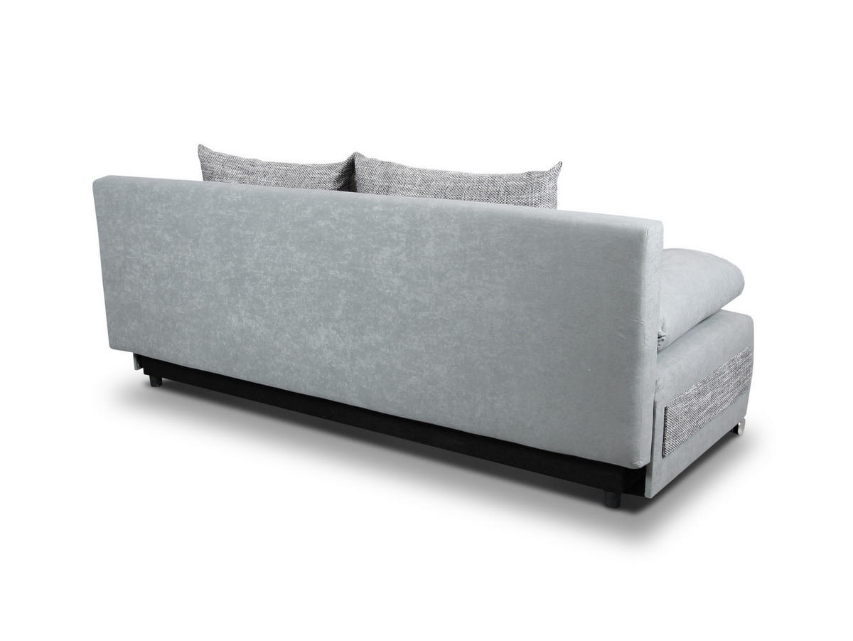 SCHLAFSOFA Naki - Silberfarben/Braun, Holz/Kunststoff (200/85/85cm)