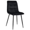 ESSZIMMERSTUHL Till Samt, Gestell Metall matt Schwarz Schwarz - Schwarz, Textil/Metall (45/88/52cm) - TPFLiving