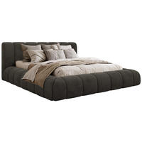 POLSTERBETT NUBEA CLASSIC 180/200 - Dunkelgrau Velvet - ohne Matratze - Dunkelgrau, Textil (180/200cm) - MKS