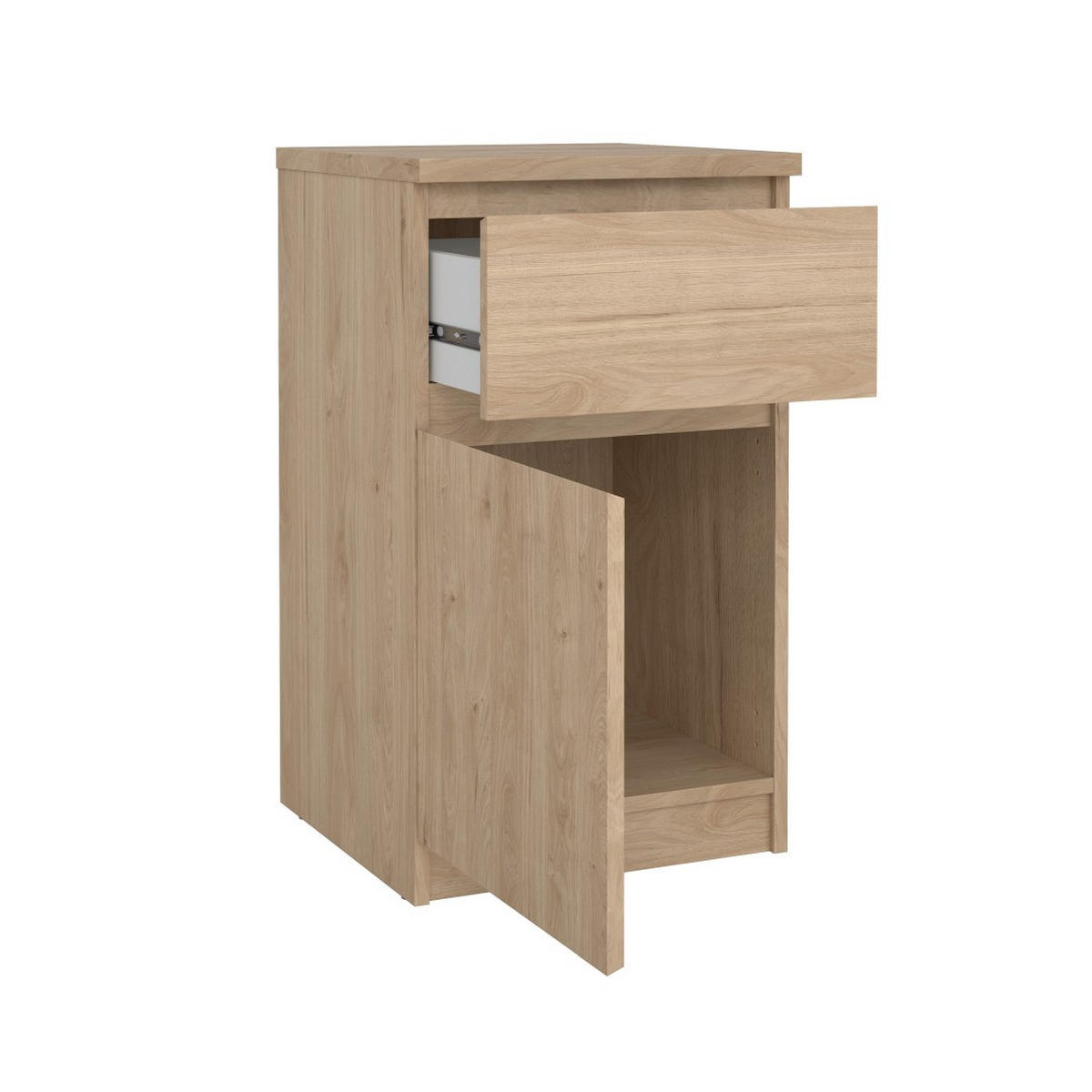 NACHTTISCH, Naia, Nussbaum, Holzwerkstoff / Metall, 41 x 40 x 70 cm - Nussbaumfarben, Holzwerkstoff/Metall (41/70/40cm) - ebuy24
