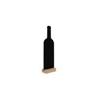 KREIDETAFEL Doppelseitige WEIN WEINFLASCHENFORM Kleine Tafeln 4 Stück Set mit Staffelei - Schwarz, Holz (8/30/0.6cm) - ALLboards
