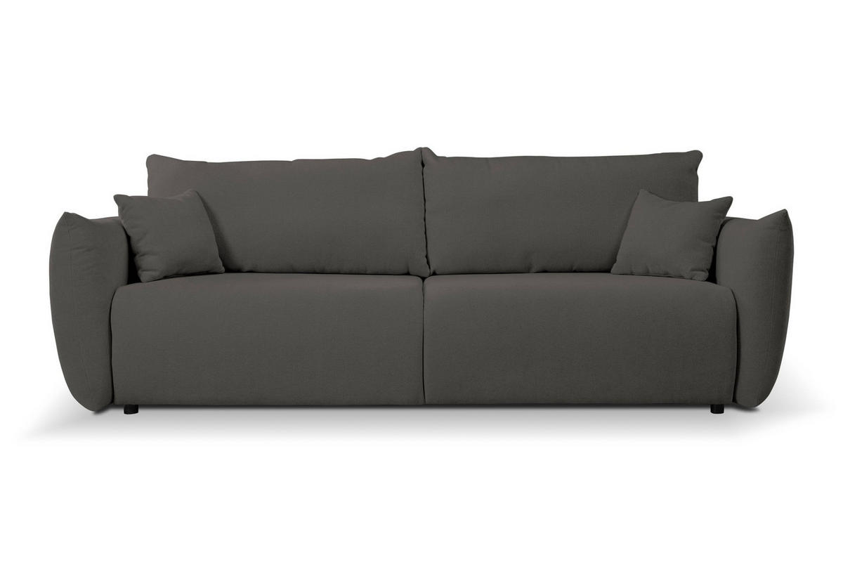 SOFA Hallora - Graphit (Melody 05) - Graphitfarben, Holzwerkstoff (240/88/108cm) - Möblo