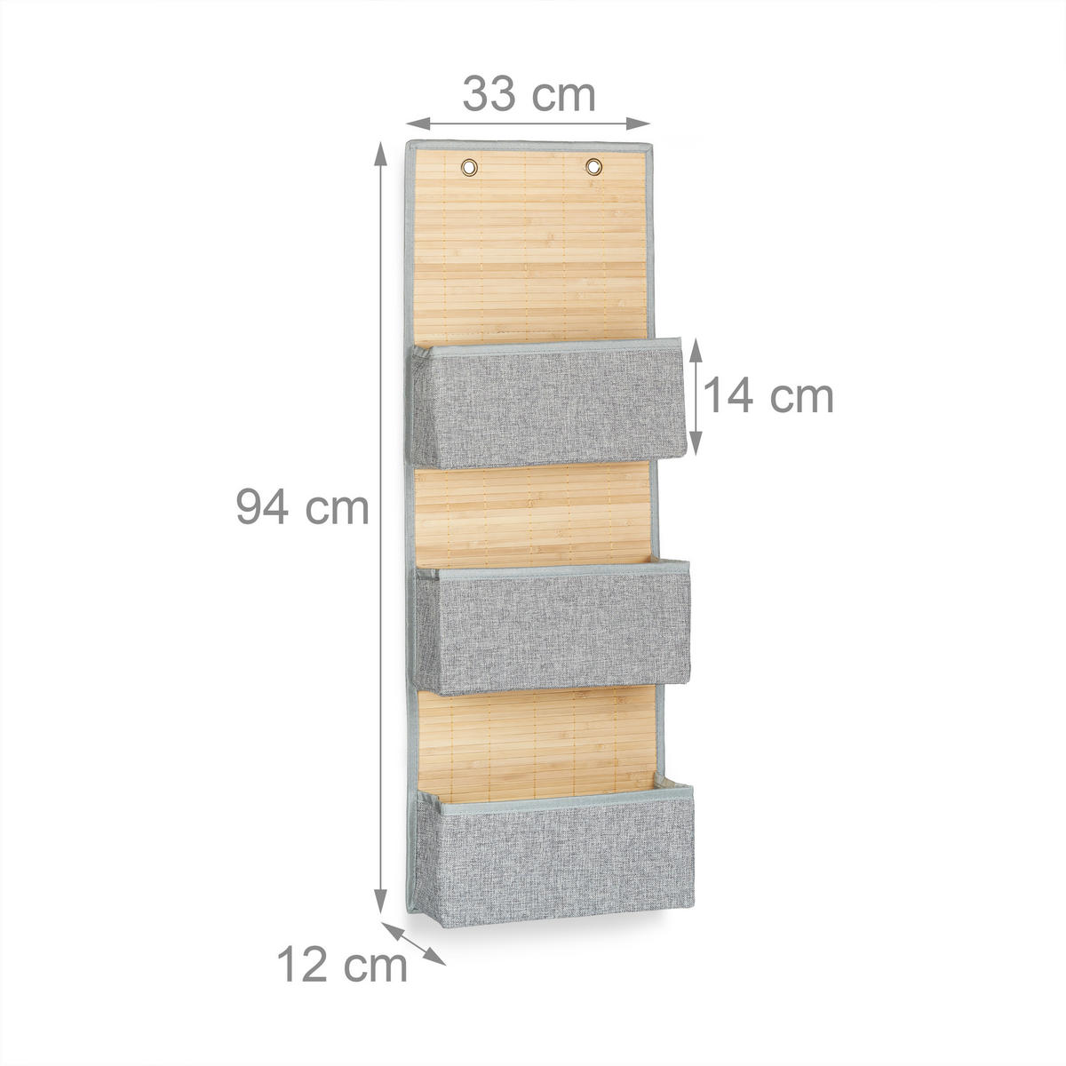 ZAVESNÉ uskladnenie - viacfarebná, drevo/textil (33/94/12cm) - Relaxdays