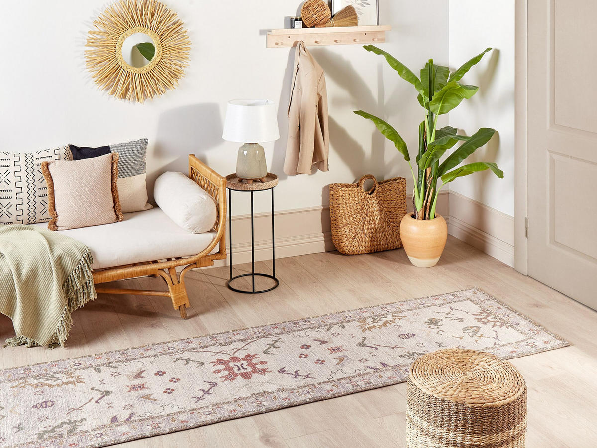 TEPPICHLÄUFER Yanoba 300/80 cm - Beige, Textil (80/300cm) - Beliani