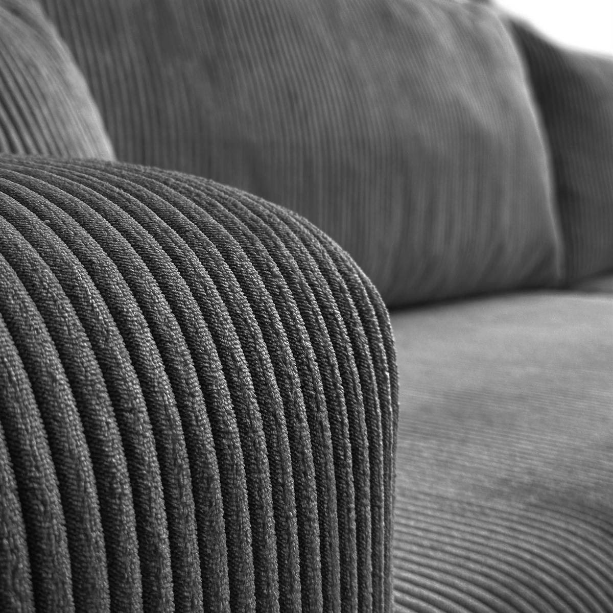 ECKSOFA Gepolstertes PRESTIGE XL mit Schlaffunktion und Bettkasten, Poso 60 - Grau, Textil (277/143cm) - Lookway