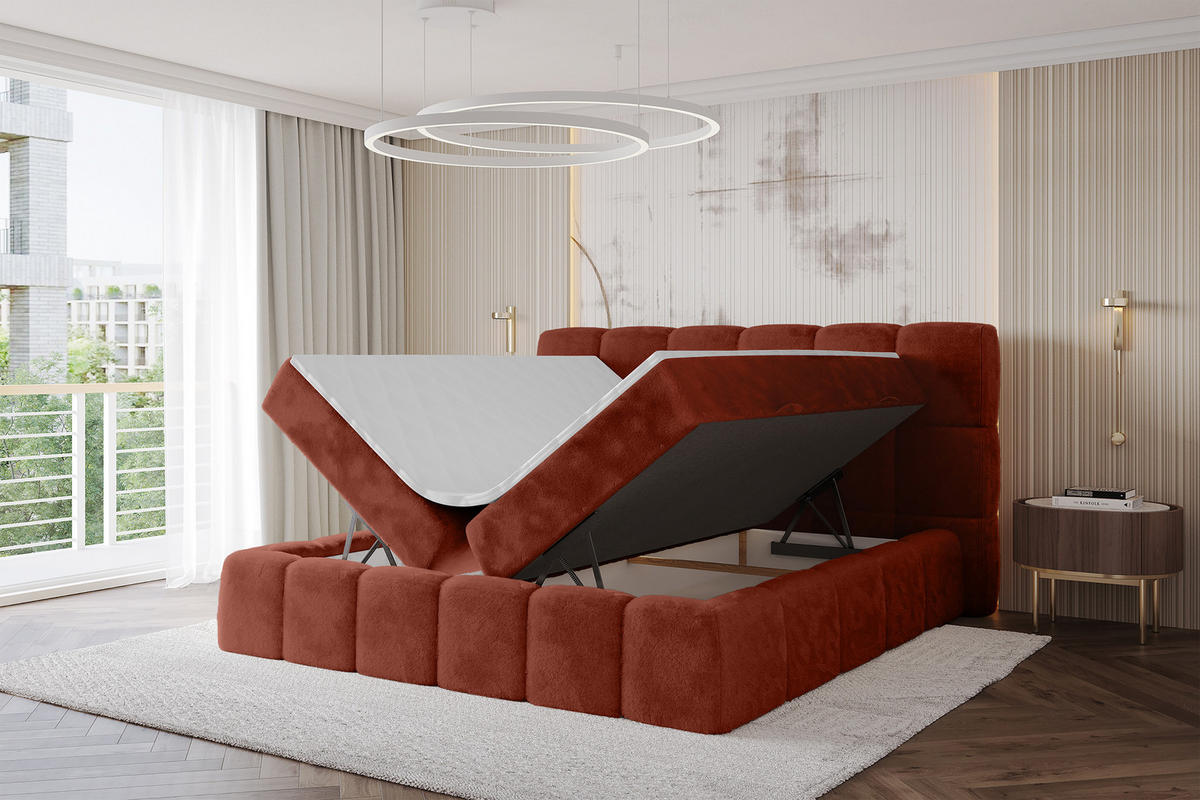 BOXBETT - AURI-H3 - 200x200 Terrakotta Lapitt - Terracotta, Holzwerkstoff (200/200cm) - ALTDECOR