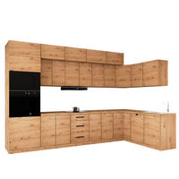 WINKELKÜCHE 360cm x 200cm- Langen KL10-M360 - in Artisan Eiche - Eiche Artisan, Holz/Metall (560/248/58cm)