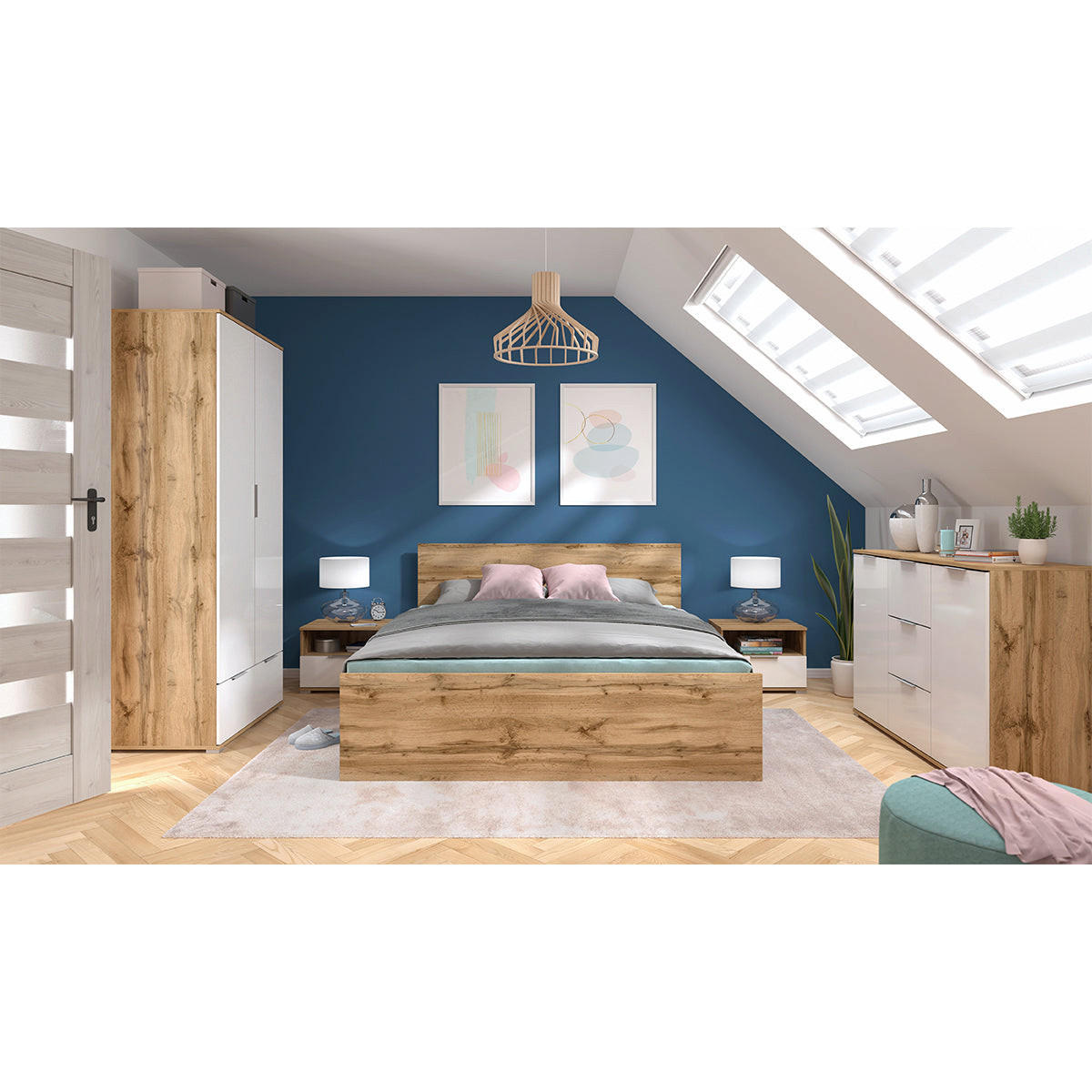 POSTELJA 140/200 Selma Les - rjava, leseni material (140/200cm) - Petits-meubles