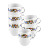 BECHER Compact Bayern bunt 0,4 l 6er Set - Multicolor, Keramik (0.4L) - Seltmann Weiden