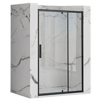 DUSCHTÜR Rea Schwingtür Rapid Swing 120 - Schwarz, Glas (120.5/195cm) - REA