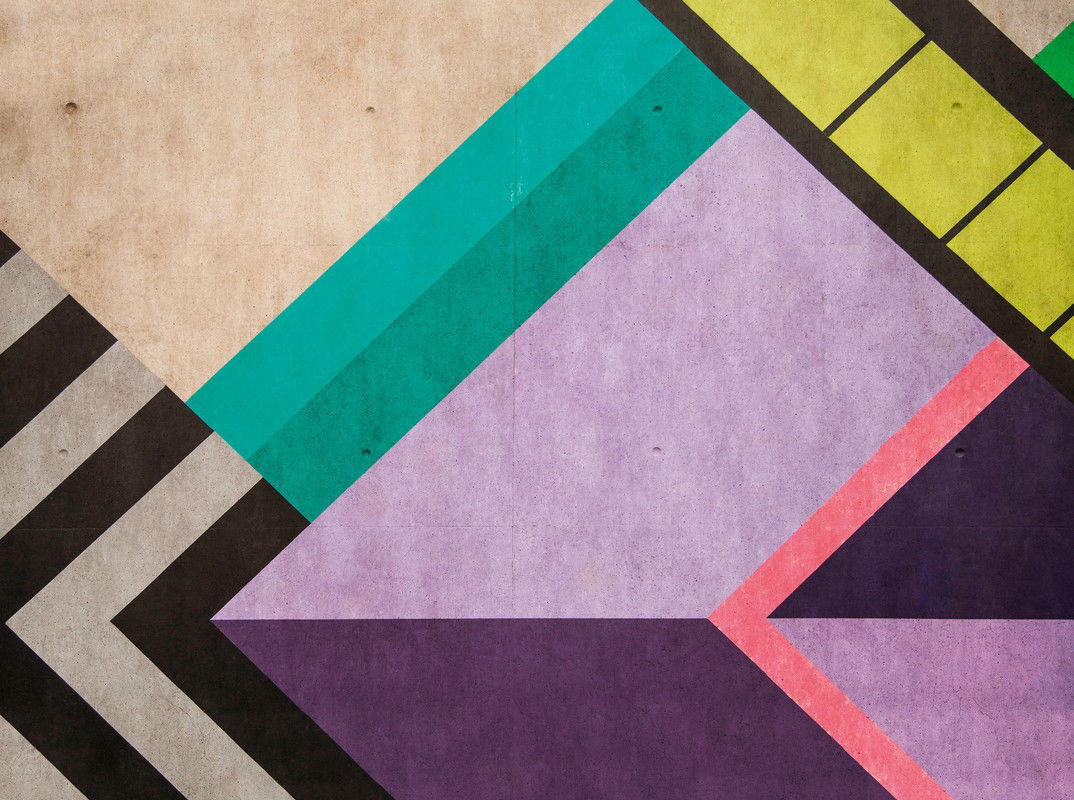 VLIESTAPETE Bunt 371/280 cm - Lila/Multicolor, Textil (371/1cm) - KUNSTLOFT
