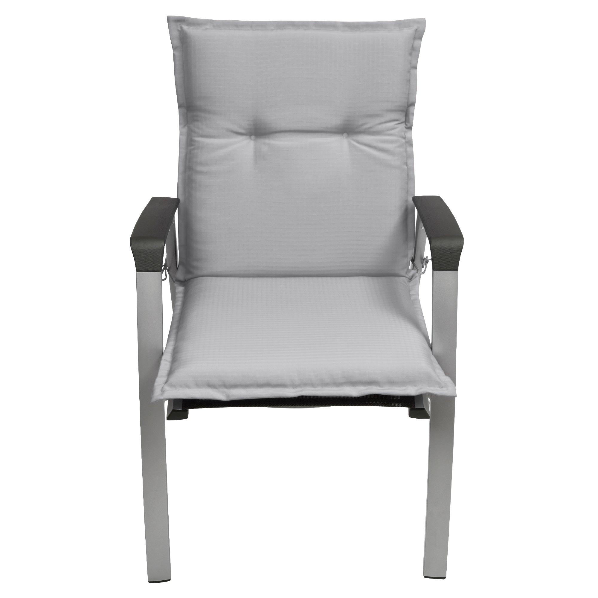 NIEDERLEHNERAUFLAGE Flair NL 100/50/8cm Hellgrau - Hellgrau, Textil (50/6/100cm) - Beautissu 