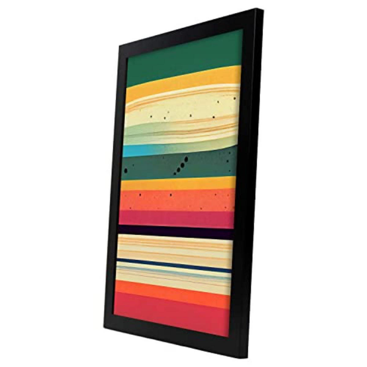 POSTER Set mit 4 Abstrakt Spiral Moderne Galaxien A3 Schwarzer Rahmen - Schwarz, Papier (29.7/3cm) - Nacnic