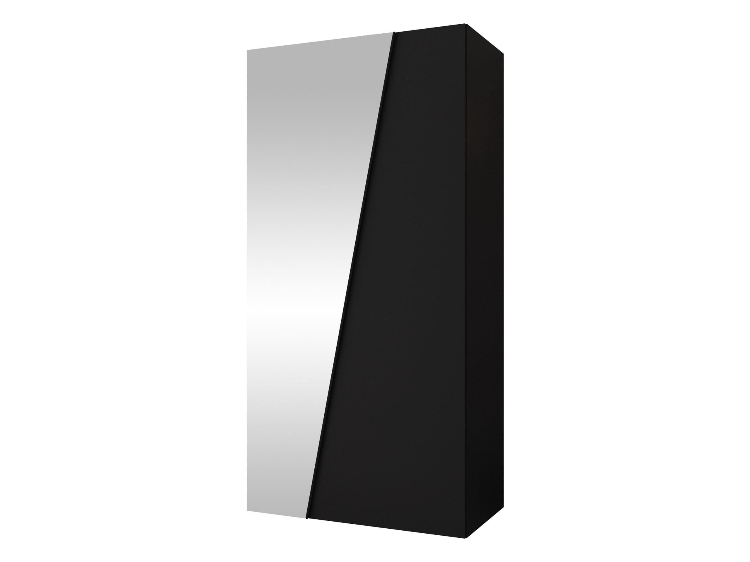 DULAP CU UȘI BATANTE Zen 1L 100 cm - negru, material plastic/compozit lemnos (100/202/50cm) - MIRJAN24