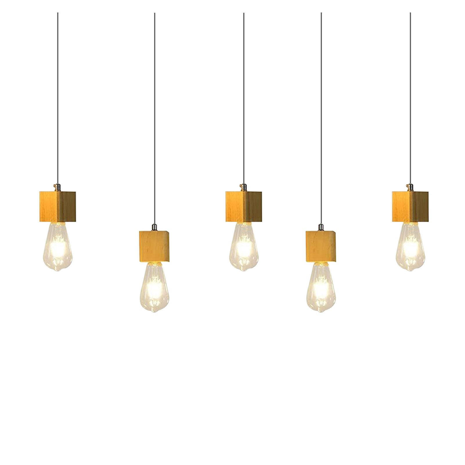 HÄNGELEUCHTE Brunhilde 60/6/6 cm - Braun, Holz (60/6/6cm) - Nettlife